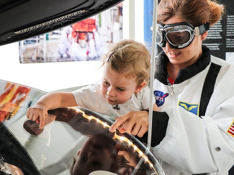 Raumfahrtausstellung für Kinder im Dornier Raumfahrtmuseum