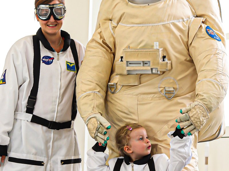 Raumfahrtausstellung für Kinder im Dornier Raumfahrtmuseum